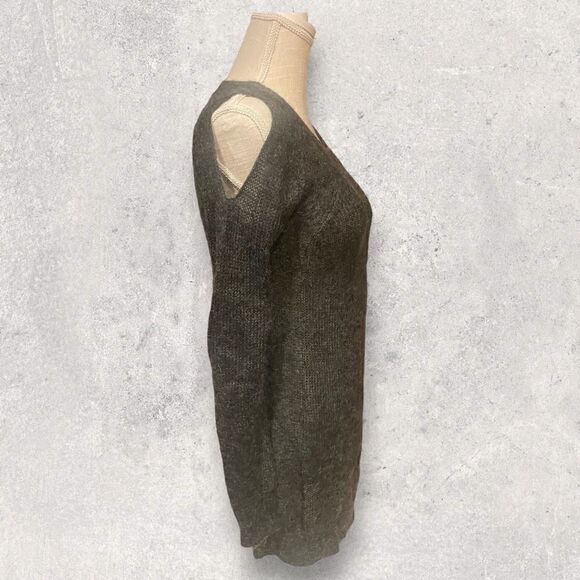 Allsaints | EUC Spitalfields Jumper Dress Size 2 Cold Shoulder Sweater - Picture 4 of 7